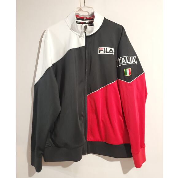 Fila Other - Vtg Fila Mens Italia Embroidered Zip Track Jacket Size XL Italian 90s Y2K Soccer